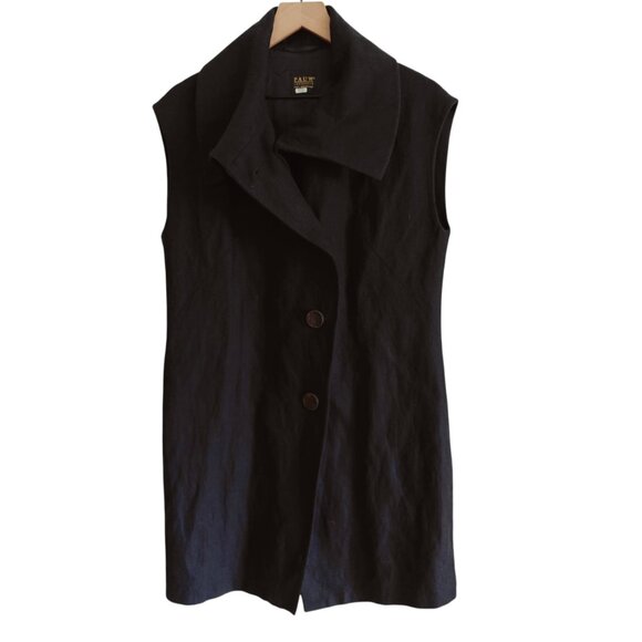 Pauw Amsterdam Black Wool Long Vest L - Picture 4 of 11